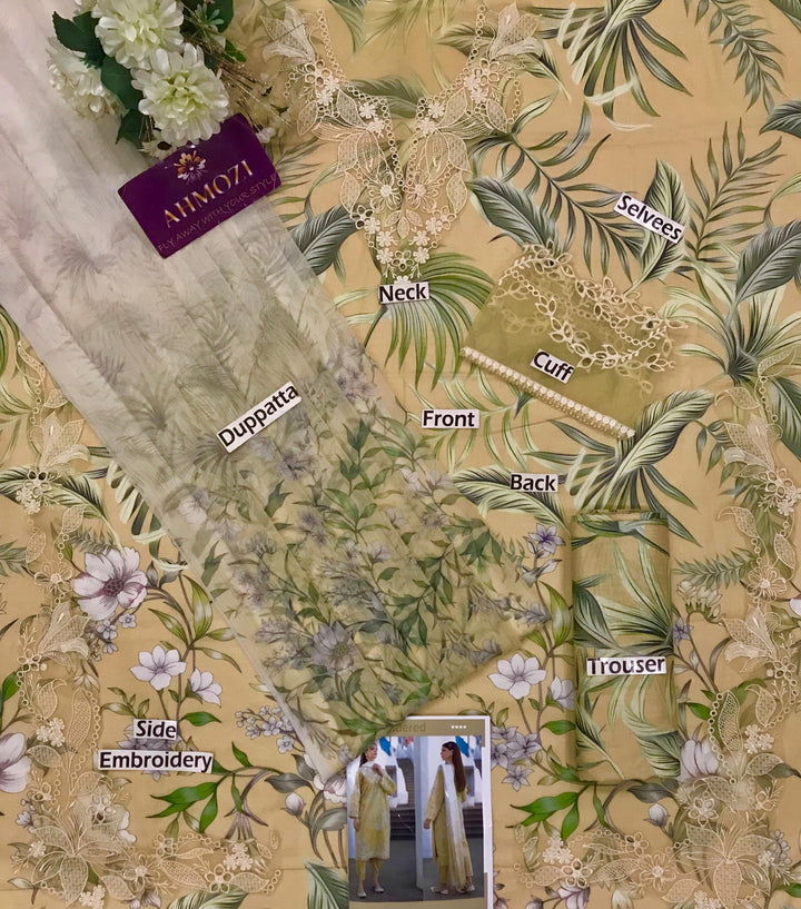 Baroque Lawn Suit-Lawn Suits-Replica Zone