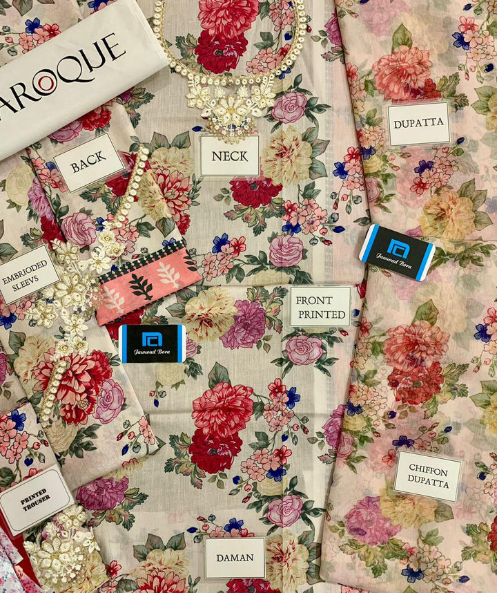 Baroque Lawn Suit-Lawn Suits-Replica Zone