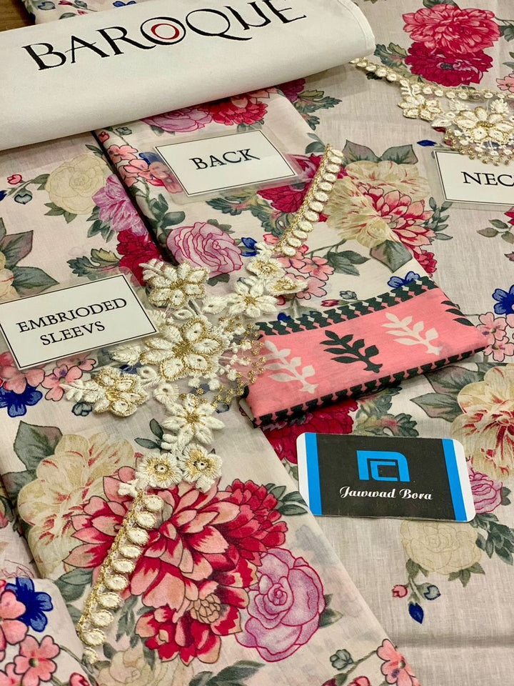 Baroque Lawn Suit-Lawn Suits-Replica Zone