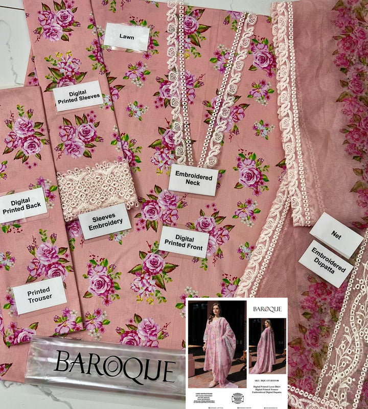 Baroque Lawn Suit-Lawn Suits-Replica Zone
