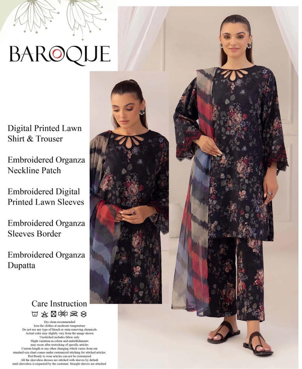 Baroque Lawn Suit-Lawn Suits-Replica Zone