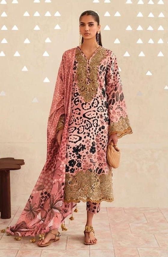 Baroque Printed Lawn Suit | Pure Lawn with Chiffon Dupatta