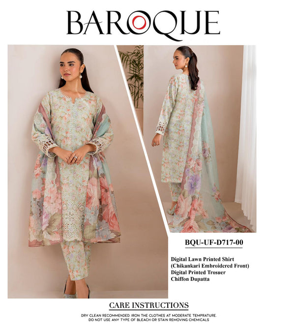 Baroque Lawn Suit-Lawn Suits-Replica Zone