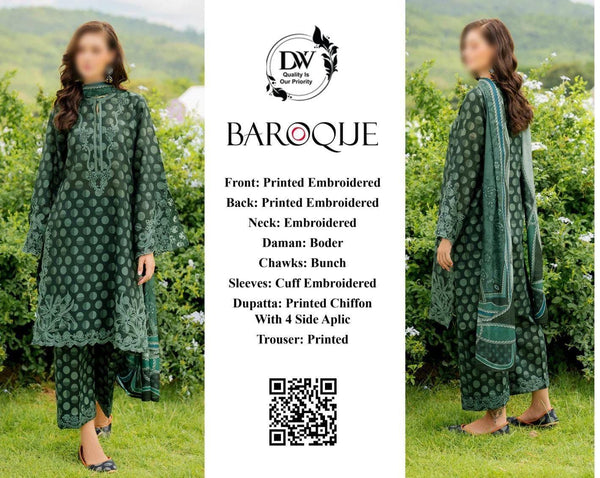 Baroque Lawn Suit-Lawn Suits-Replica Zone