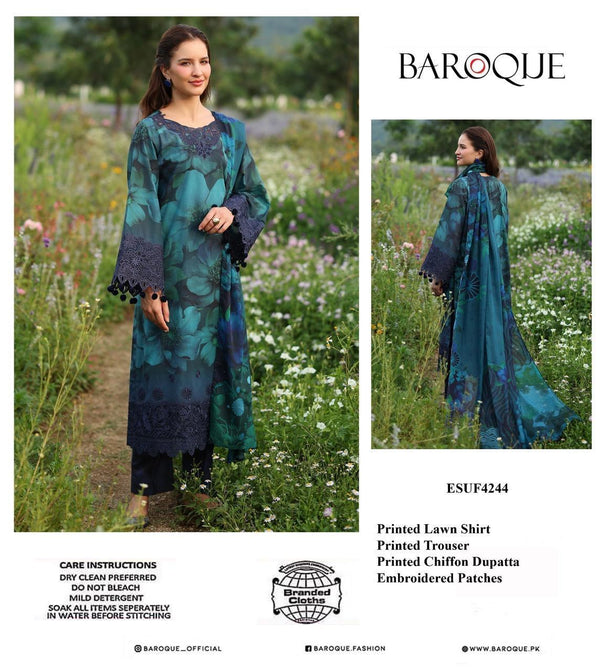 Baroque Lawn Suit-Lawn Suits-Replica Zone