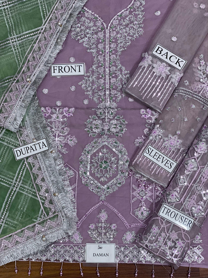 Baroque Net Bridal Suit-Bridal Suits-Replica Zone