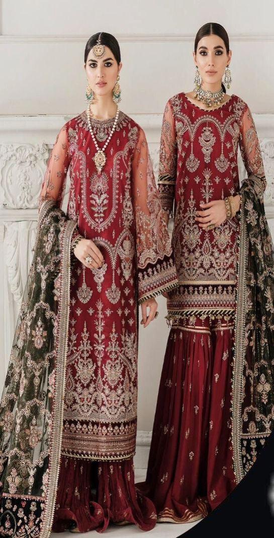 Baroque Net Bridal Suit-Bridal Suits-Replica Zone