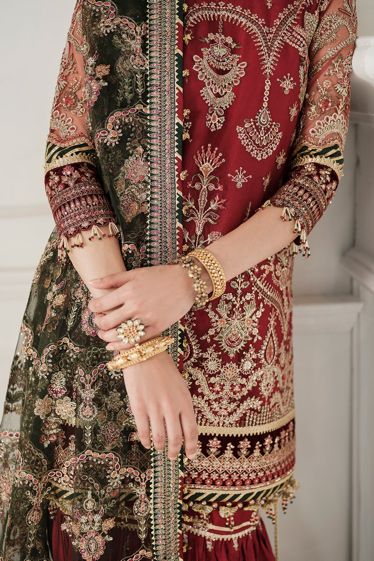 Baroque Net Bridal Suit-Bridal Suits-Replica Zone
