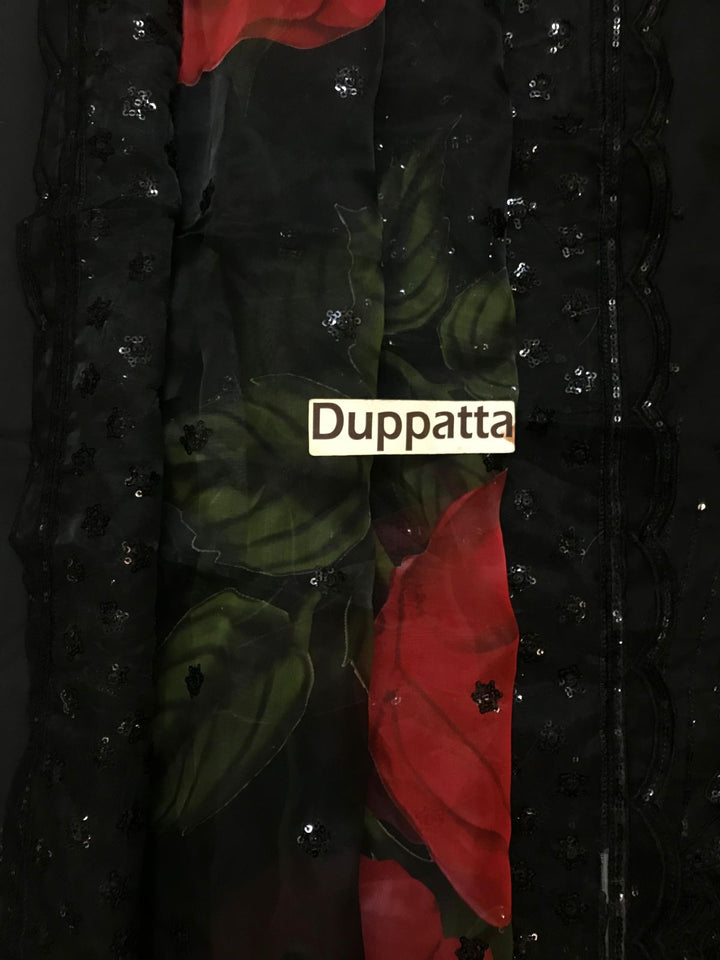 Baroque Organza Suit-Cotton Suits-Replica Zone