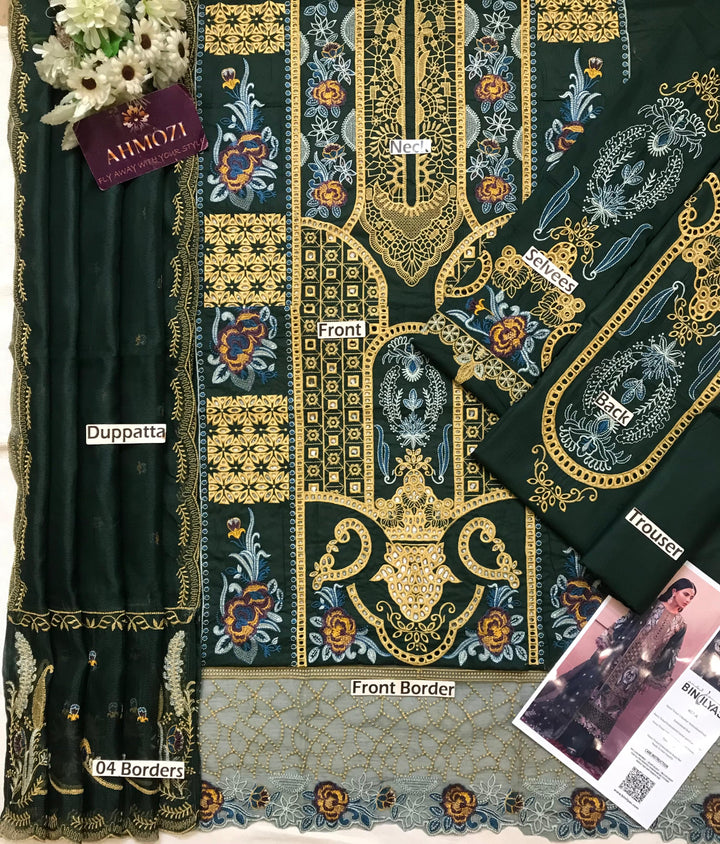 Bin Ilyas Lawn Suit-Lawn Suits-Replica Zone