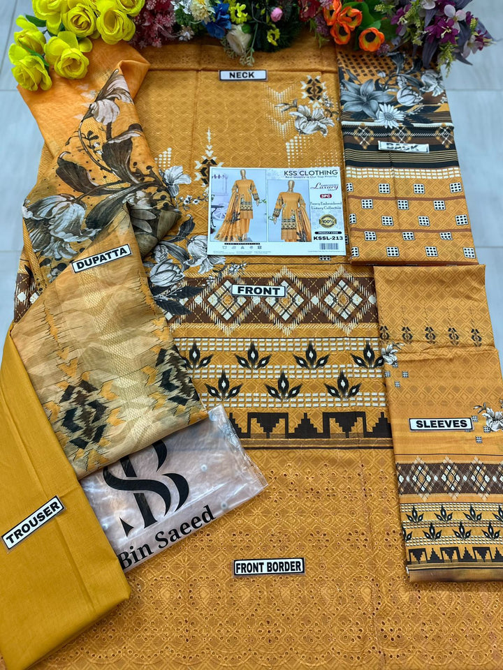 Bin Saeed Lawn Suit-Lawn Suits-Replica Zone