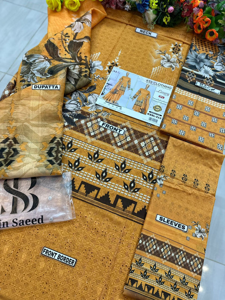 Bin Saeed Lawn Suit-Lawn Suits-Replica Zone
