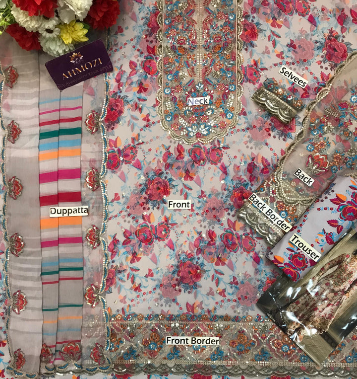 Charizma Chiffon Suit-Replica Suits-Replica Zone