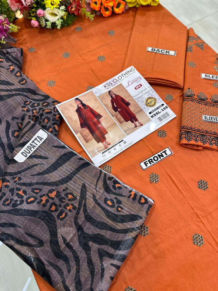 Charizma Lawn Suit-Lawn Suits-Replica Zone