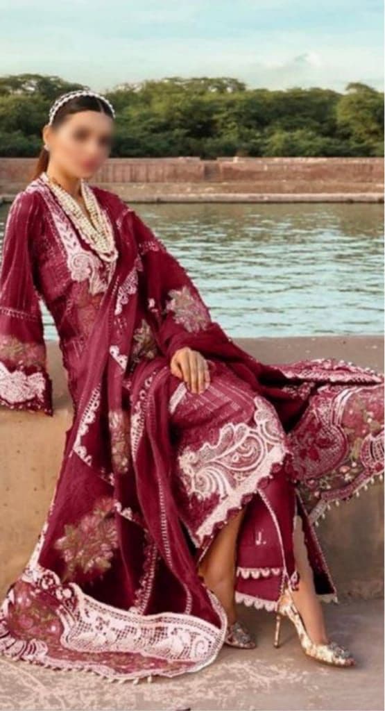 Crimson Cotton Suit-Cotton Suits-Replica Zone
