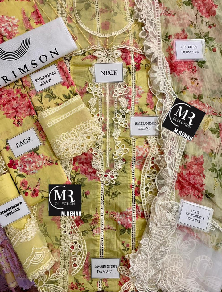 Crimson Lawn Suit-Lawn Suits-Replica Zone