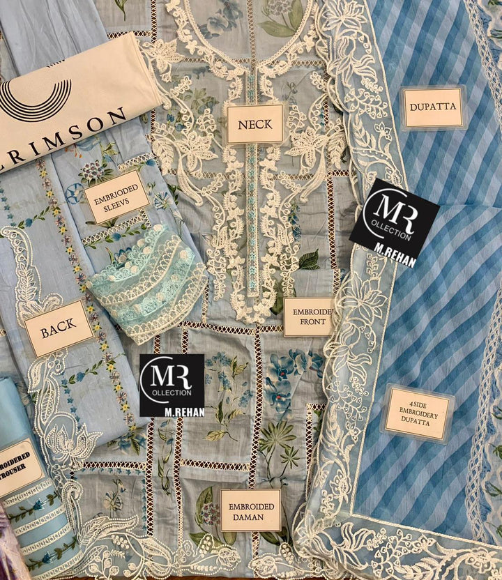 Crimson Lawn Suit-Lawn Suits-Replica Zone