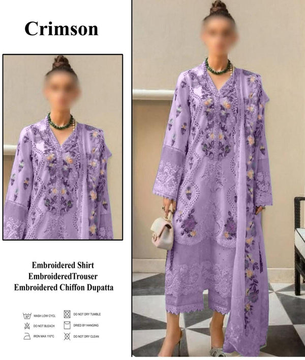 Crimson Lawn Suit-Lawn Suits-Replica Zone