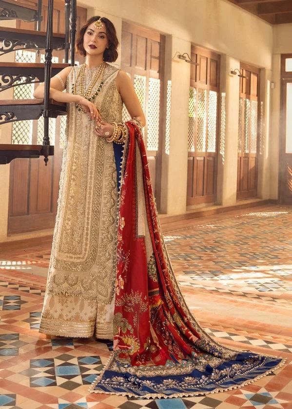 Crimson Organza Suit-Cotton Suits-Replica Zone