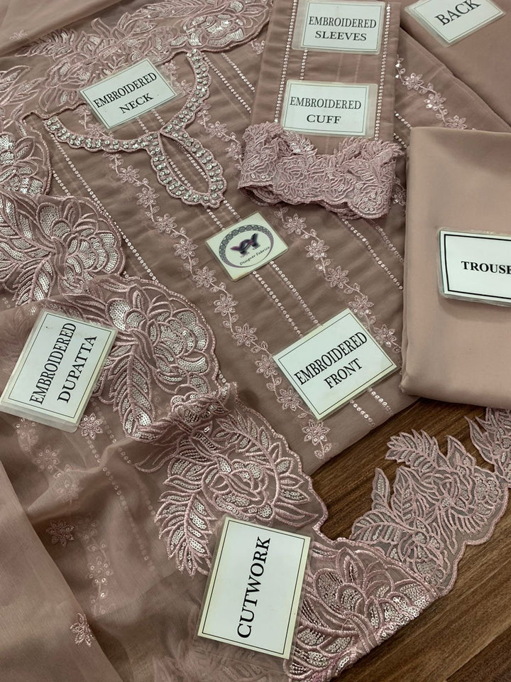 Cross Stitch Chiffon Suit-Replica Suits-Replica Zone