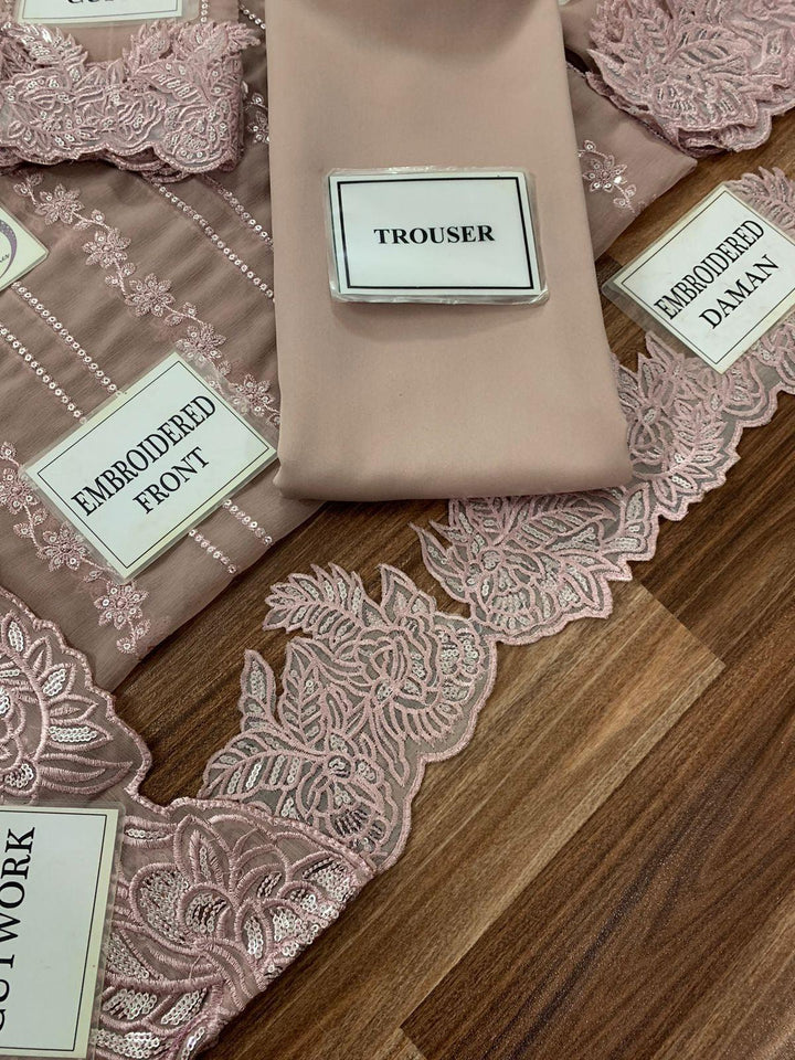 Cross Stitch Chiffon Suit-Replica Suits-Replica Zone