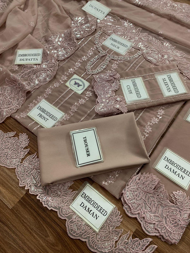 Cross Stitch Chiffon Suit-Replica Suits-Replica Zone