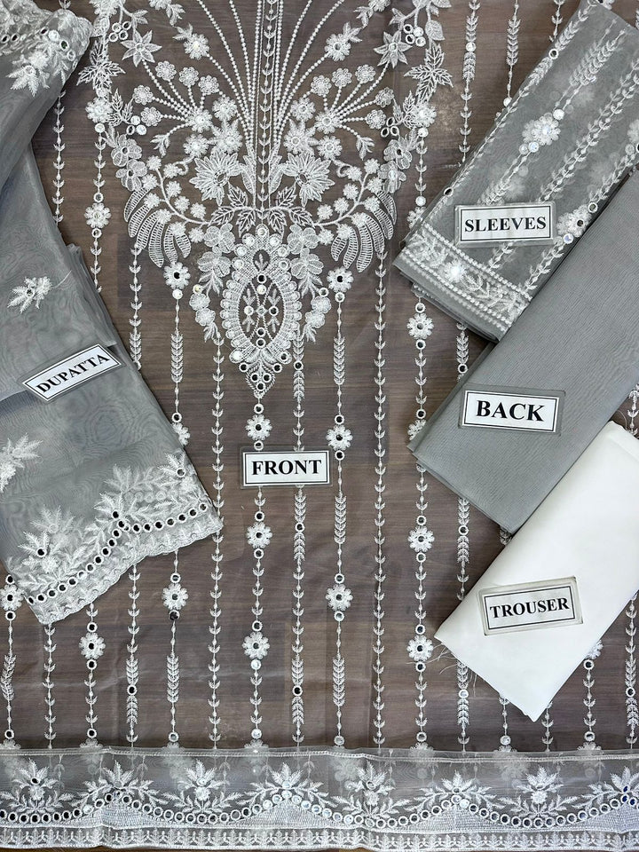 Cross Stitch Organza Suit-Replica Suits-Replica Zone