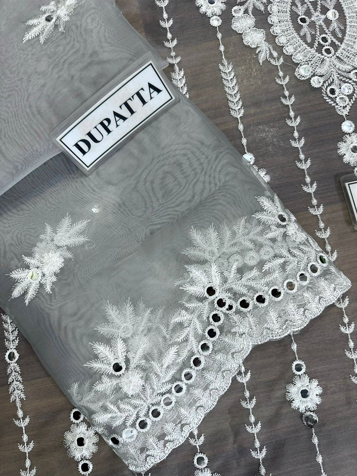 Cross Stitch Organza Suit-Replica Suits-Replica Zone