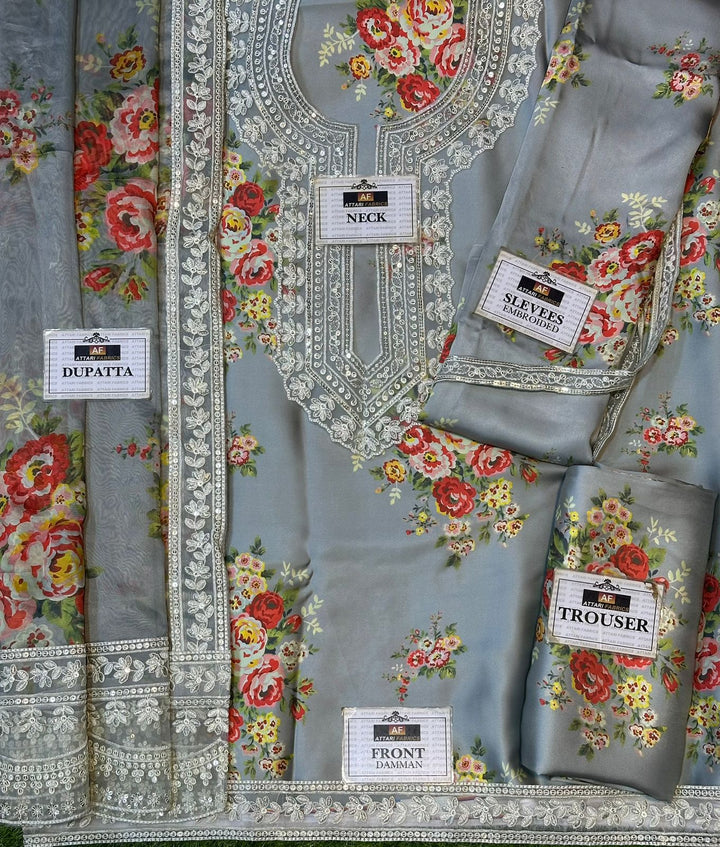 Cross Stitch Raw Silk Suit-Replica Suits-Replica Zone