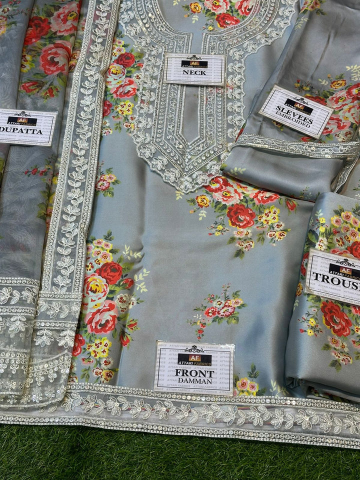 Cross Stitch Raw Silk Suit-Replica Suits-Replica Zone