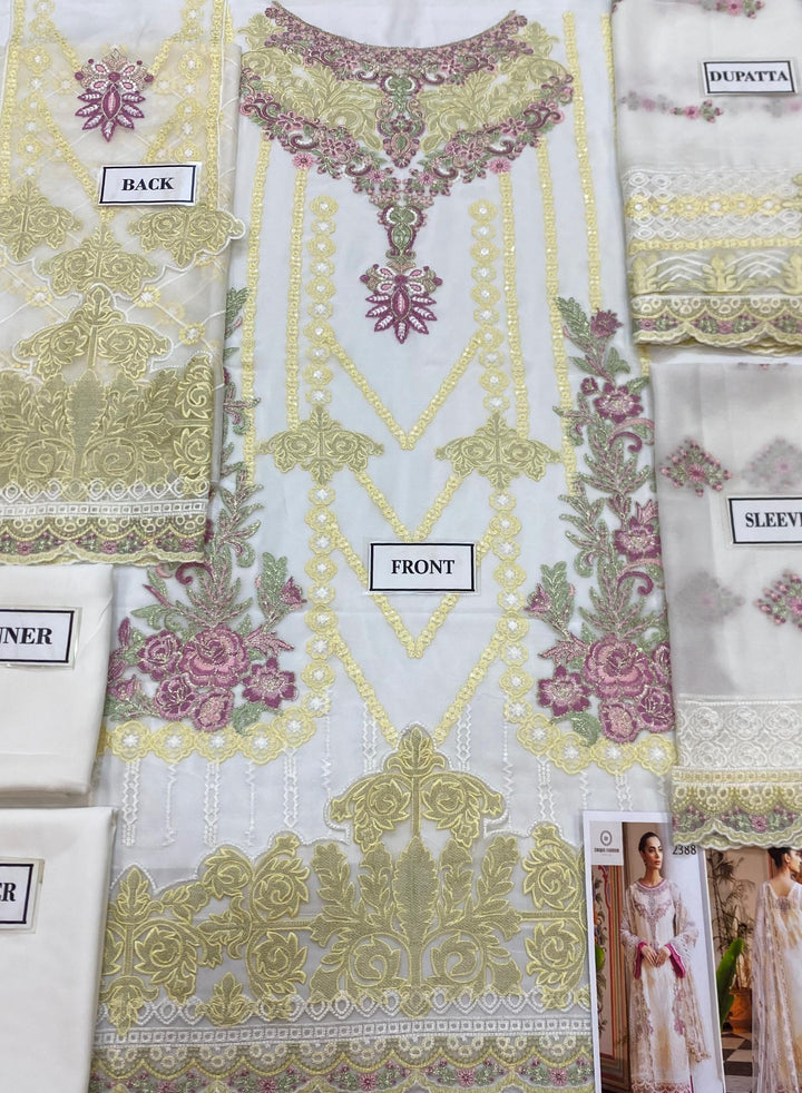 Dastak Chiffon Suit-Replica Suits-Replica Zone