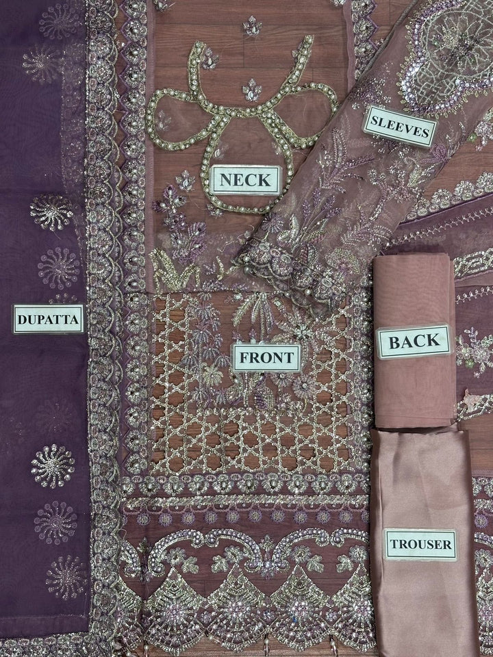 Elaf Organza Suit-Replica Suits-Replica Zone