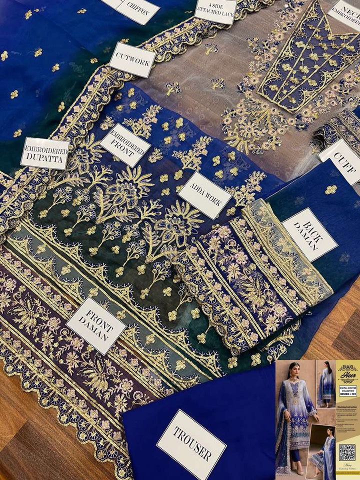 Emaan Adeel Chiffon Suit-Replica Suits-Replica Zone