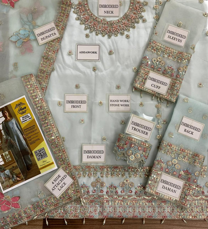 Emaan Adeel Organza Suit-Replica Suits-Replica Zone