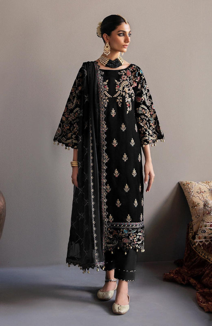 Emaan Adeel Velvet Suit-Replica Suits-Replica Zone