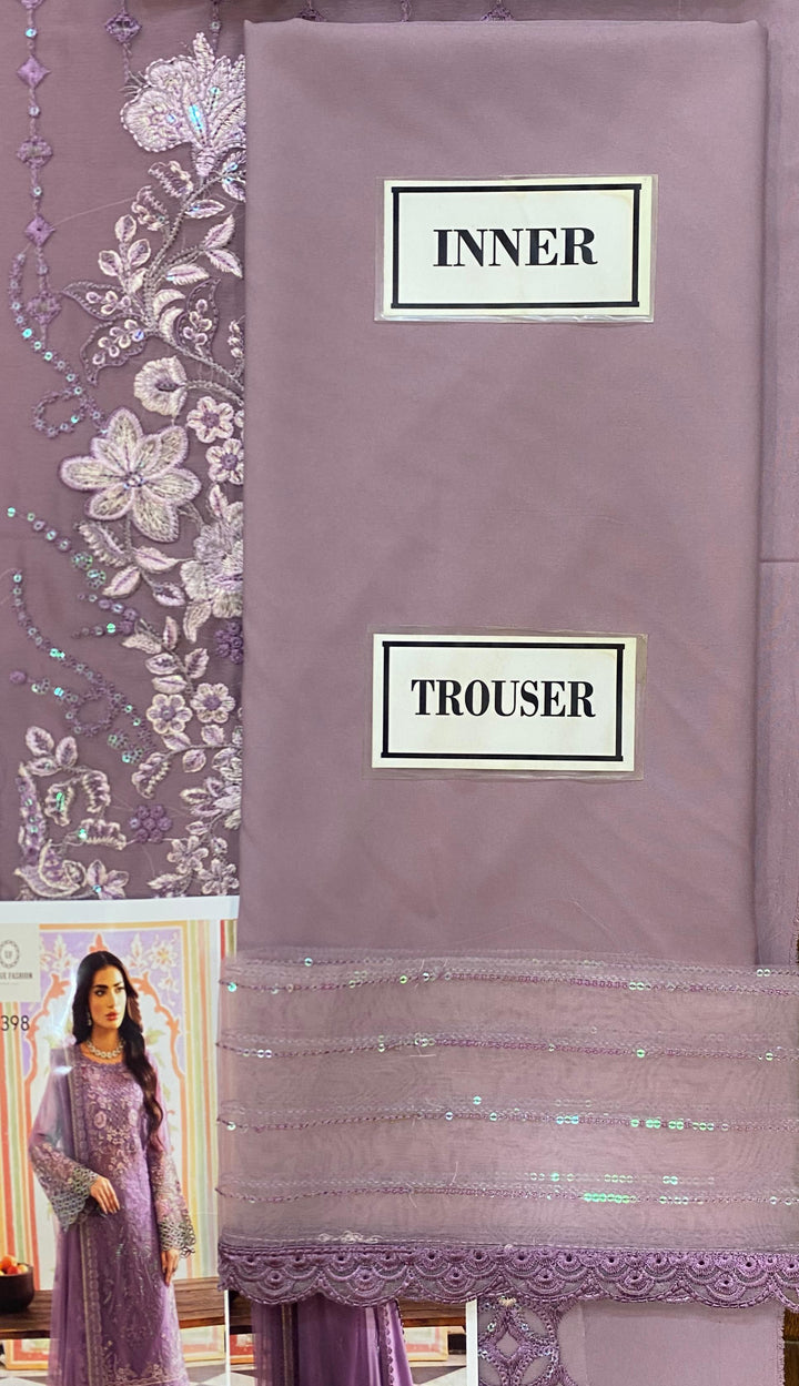 Embroidered Chiffon Suit-Replica Suits-Replica Zone