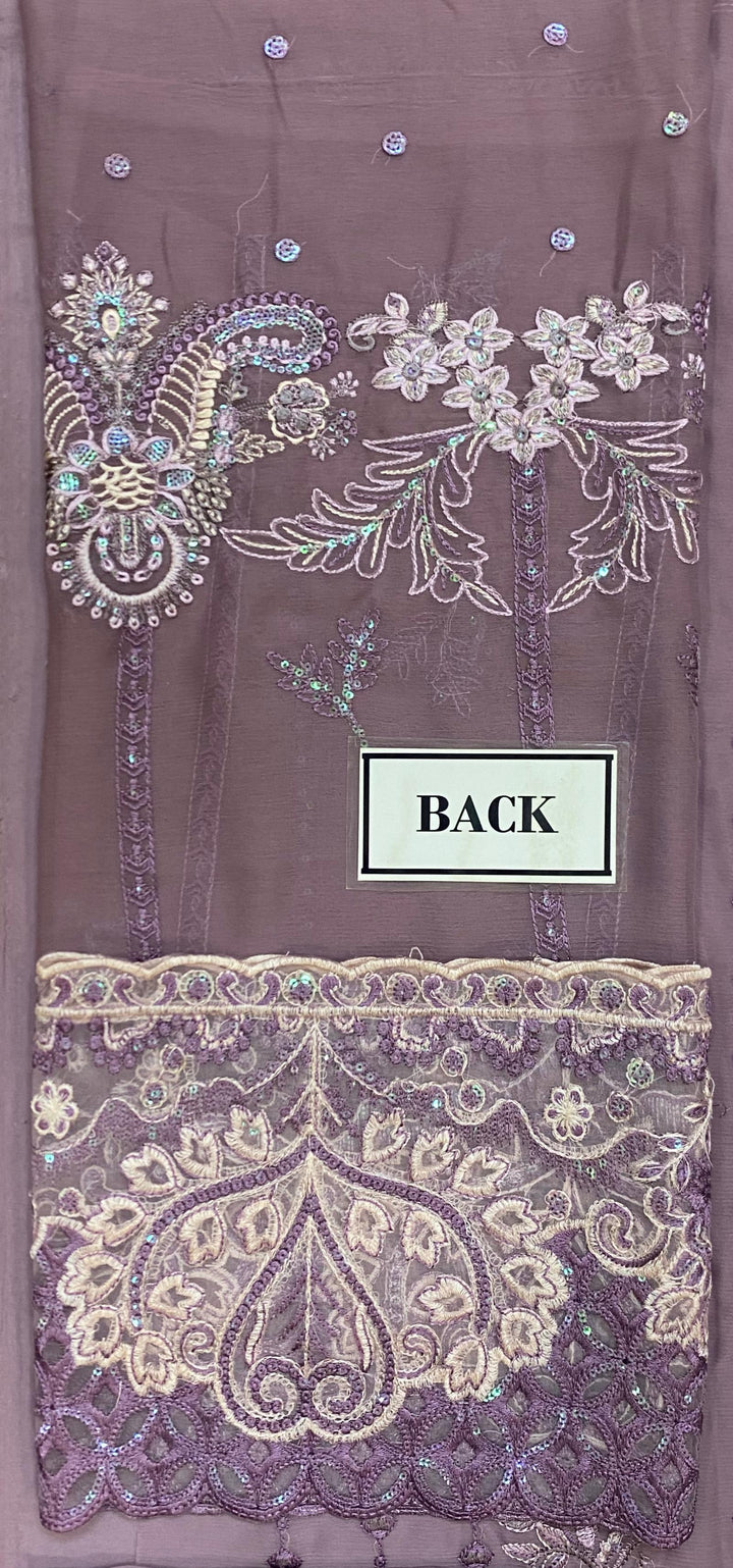 Embroidered Chiffon Suit-Replica Suits-Replica Zone