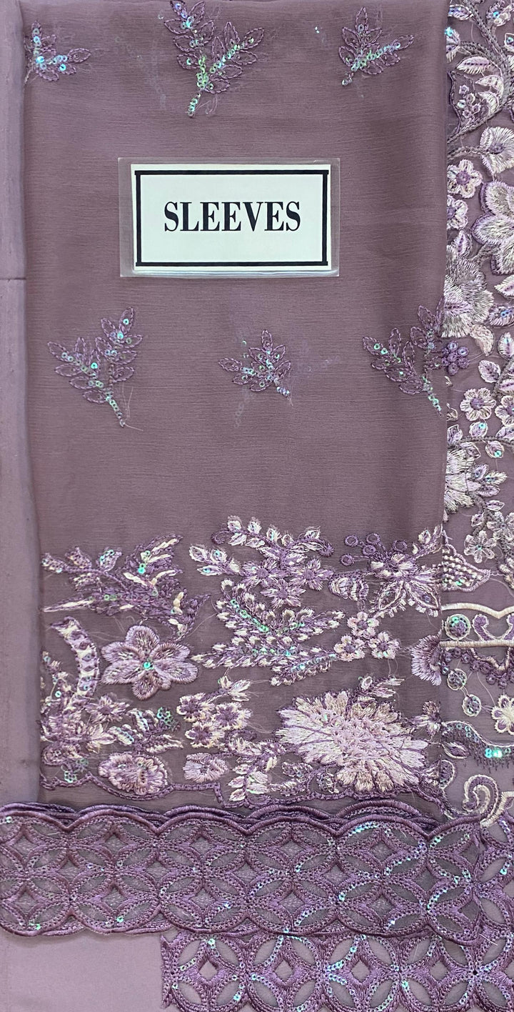 Embroidered Chiffon Suit-Replica Suits-Replica Zone