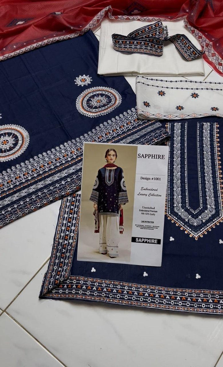 Erum Khan Cotton Suit-Cotton Suits-Replica Zone