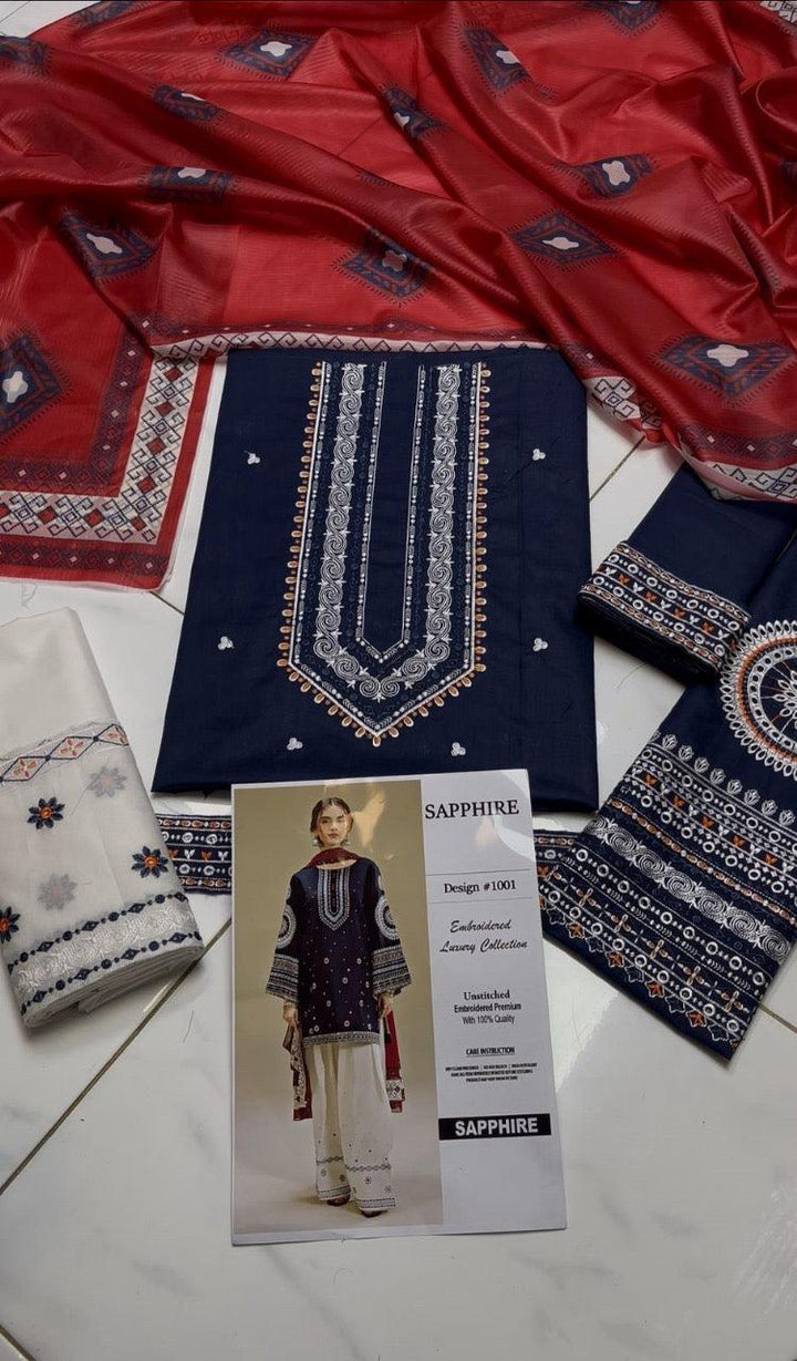 Erum Khan Cotton Suit-Cotton Suits-Replica Zone