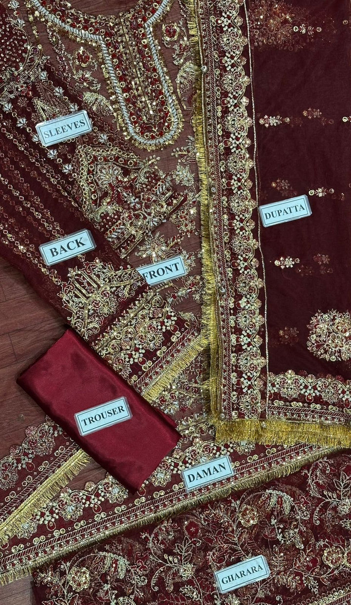 Erum Khan Net Bridal Suit-Bridal Suits-Replica Zone