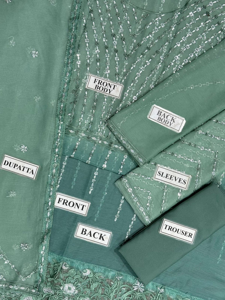 Fahad Hussain Chiffon Suit-Replica Suits-Replica Zone