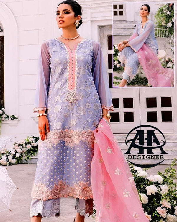 Farah Talib Organza Suit-Replica Suits-Replica Zone