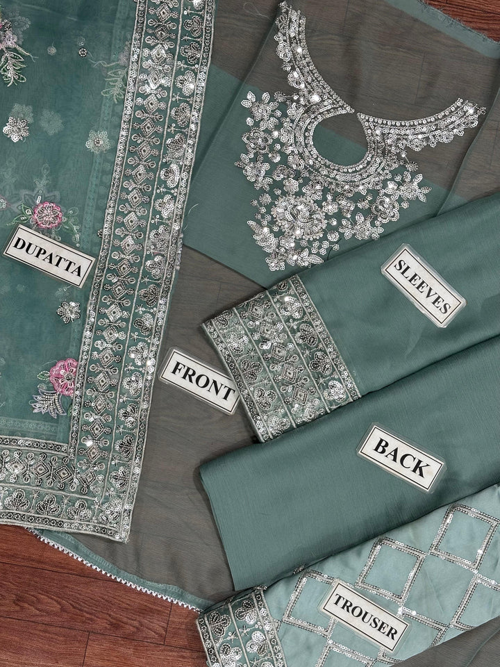 Farasha Chiffon Suit-Replica Suits-Replica Zone