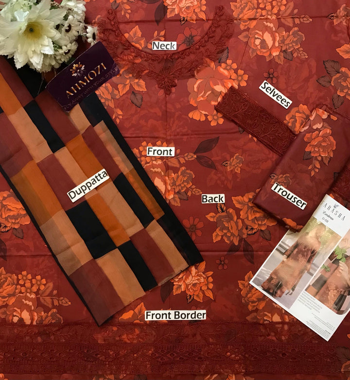 Farasha Lawn Suit-Lawn Suits-Replica Zone
