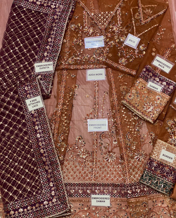 Farasha Net Frock-Bridal Suits-Replica Zone