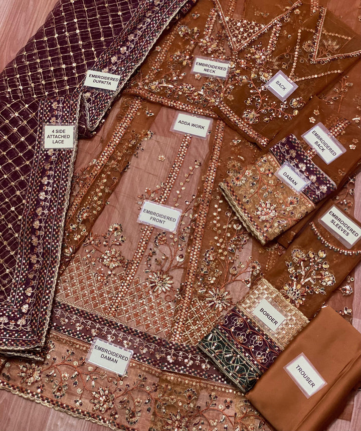 Farasha Net Frock-Bridal Suits-Replica Zone