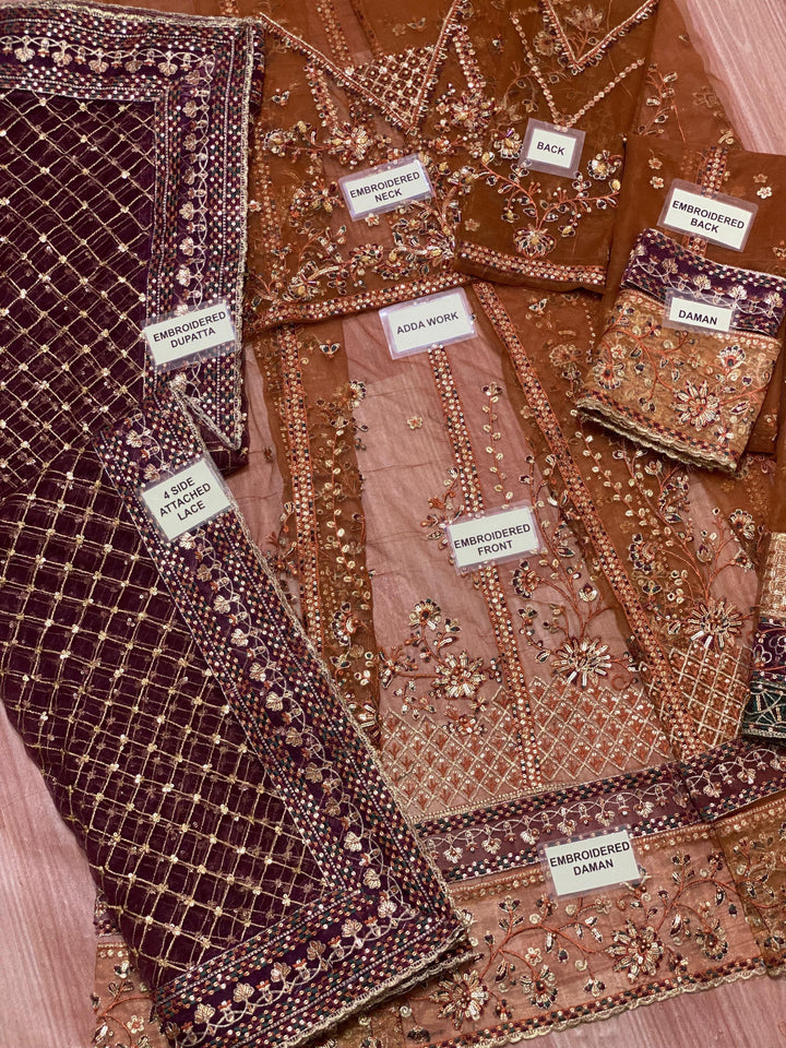 Farasha Net Frock-Bridal Suits-Replica Zone