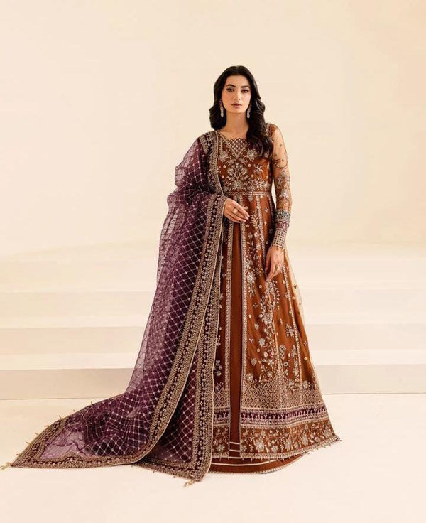 Farasha Net Frock-Bridal Suits-Replica Zone