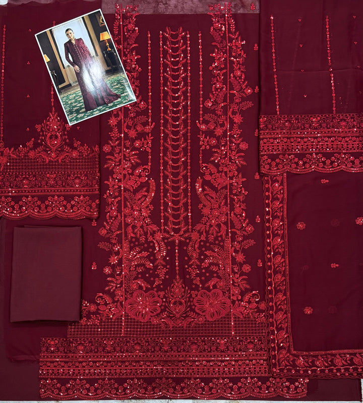 Gulaal Chiffon Suit-Replica Suits-Replica Zone